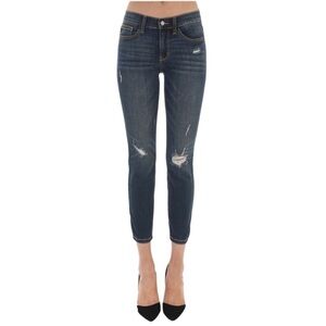 Judy Blue Destroyed Relaxed Fit Dark Wash Jeans Size 31 JB8289